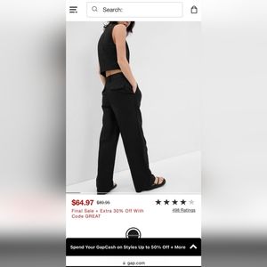 GAP linen wide leg pants